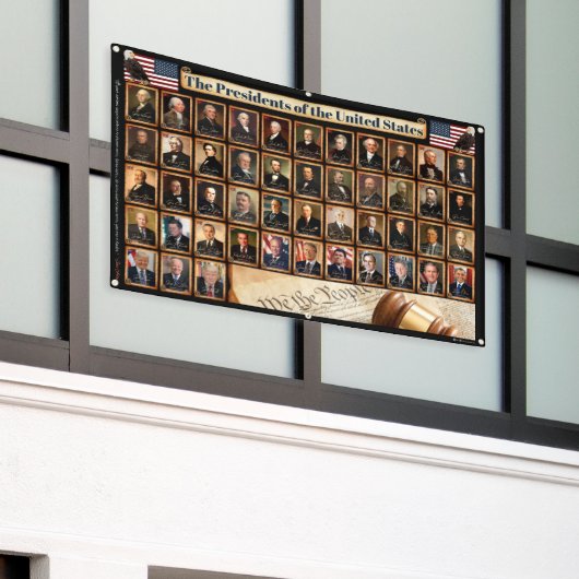 47 US-Präsidenten mit Donald Trump Outdoor Banner (Äußeres Gebäude)