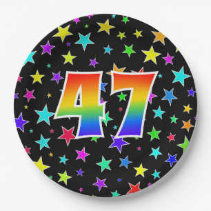 47. Veranstaltung: Bold, Fun, Colorful Rainbow 47 Pappteller