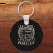 47 Year Old Birthday For Men December 1978 Bday  Schlüsselanhänger (Vorderseite)