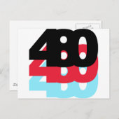 480 Bereichscode Postkarte (Vorne/Hinten)
