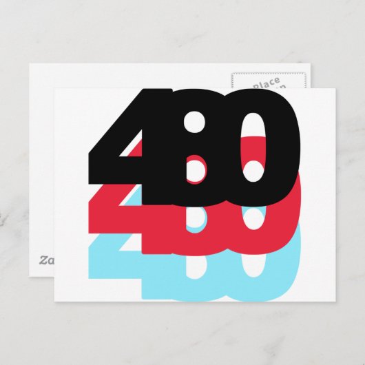 480 Bereichscode Postkarte (Vorne/Hinten)