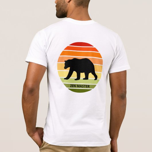 480 Otis Bear Silhouette Gradient Sun Zen Master T-Shirt (Rückseite)