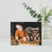 4812 Teddy Bar Halloween Postkarte (Stehend Vorderseite)