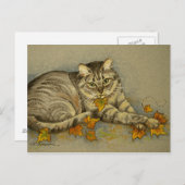 4872 Herbstkatze Postkarte (Vorne/Hinten)