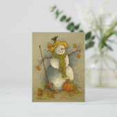 4878 Ernte Snowman Postcard Postkarte (Stehend Vorderseite)