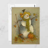 4878 Ernte Snowman Postcard Postkarte (Vorne/Hinten)
