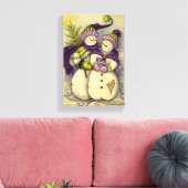 4882 Schneemänner Weihnachten Leinwanddruck (Insitu (Wohnzimmer))