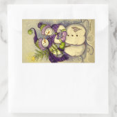 4882 Schneemänner Weihnachten Rechteckiger Aufkleber (Tasche)