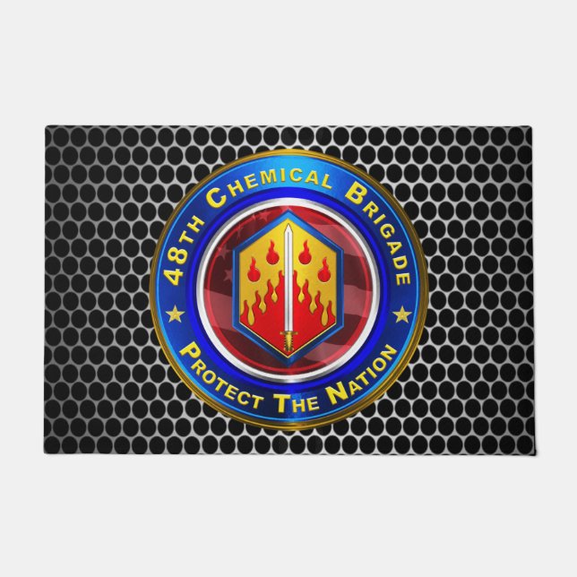 48. Chemische Brigade "Proven in Battle" Fußmatte (Vorderseite)