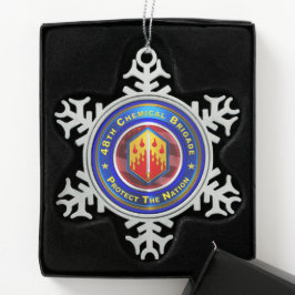 48. Chemische Brigade Schneeflocken Zinn-Ornament