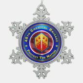 48. Chemische Brigade Schneeflocken Zinn-Ornament (Vorderseite)