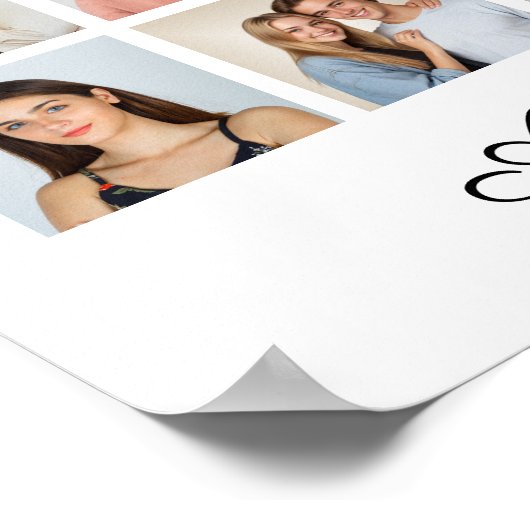 48 Foto Collage Fügen Sie Ihren eigenen Gruß hinzu Poster (Ecke)