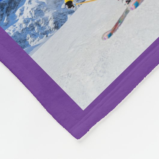 48 Foto Collage Royal Lila Fleecedecke (Ecke)