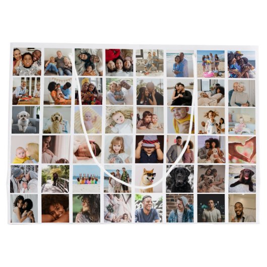 48 Foto Collage Template machen Ihren Spaß Große Geschenktüte (Rückseite)
