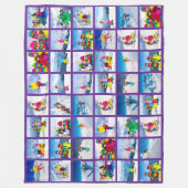 48 Foto Grid Collage Royal Lila Fleecedecke (Vorderseite)