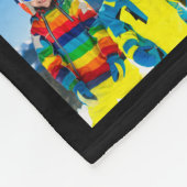 48 Foto-Raster-Collage Schwarz Fleecedecke (Ecke)
