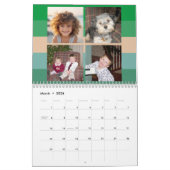 48 Foto - Retro Stripe Farbenfrohe Familie Kalender (Mär 2026)