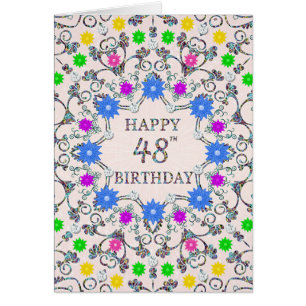 48. Geburtstag Abstrakte Blume