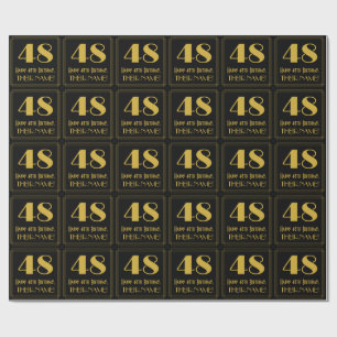 48. Geburtstag ~ Art Deco inspirierter Look "48", Geschenkpapier