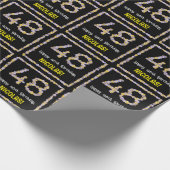 48. Geburtstag: Blumennummer, Individuelle Name, B Geschenkpapier (Ecke)