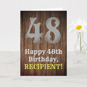 48. Geburtstag: Country Western inspirierter Look, Karte