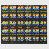 48. Geburtstag: Farbige Musiksymbole, Regenbogen 4 Geschenkpapier (Flach)