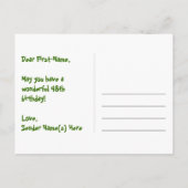 48. Geburtstag - Fun Fireworks Pattern + Regenboge Postkarte (Rückseite)