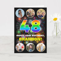 48. Geburtstag: Fun Rainbow #, Individuelle Name &