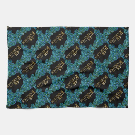 48. Geburtstag Geschirrtuch (Horizontal)