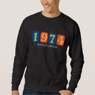 48. Geburtstag Ladys Mens 48 Jahre 1974 1 Sweatshirt