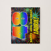 48. Geburtstag: Spaß, bunte feierliche Feuerwerke Puzzle (Vertikal)