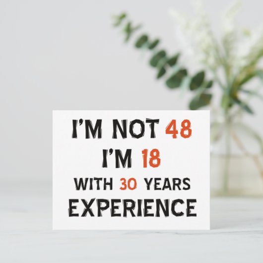 48. Geburtstagsdesigns Postkarte (Stehend Vorderseite)