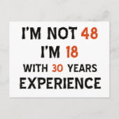 48. Geburtstagsdesigns Postkarte (Vorderseite)