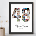 48. Geburtstagsnummer 48 Custom Foto Collage Poster<br><div class="desc">Feiern Sie 48. Geburtstag mit dieser personalisierten Nummer 48 Foto Collage Poster. Dieses individuell gestaltbare Geschenk eignet sich auch für Hochzeitsfeiern. Es ist eine großartige Möglichkeit, wertvolle Erinnerungen aus Ihrer Hochzeit und Ihrem verheirateten Leben zu zeigen. Das Poster enthält eine Collage von Fotos, die diese besonderen Momente erfassen, und kann...</div>