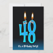 48. Geburtstagsparty Einladung (Vorderseite)