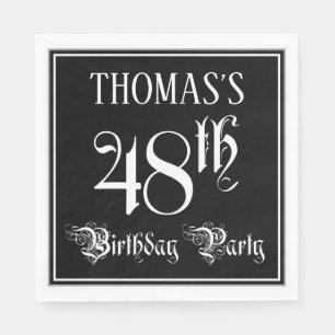 48. Geburtstagsparty — Extravagantes Script + Indi Serviette