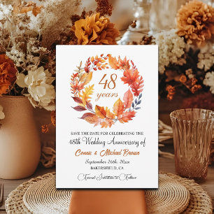 48. Hochzeitstag Elegant Fall Flora Save The Date