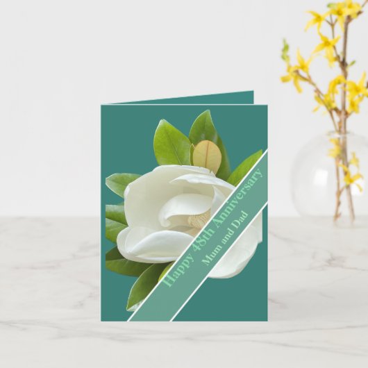 48. Hochzeitstag Karte (Gelbe Blume)