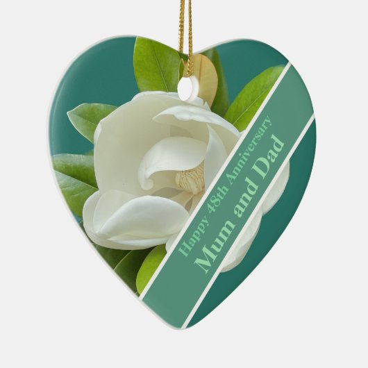 48. Hochzeitstag Keramik Ornament (Rechts)