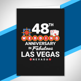 48. Hochzeitstag Paar Las Vegas Reise Karte