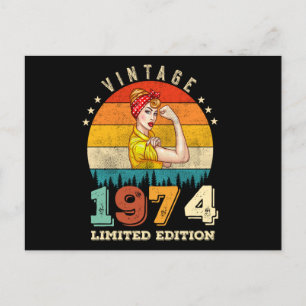 48 Jahre alt 1974 Vintag 48. Geburtstag Geschenke  Postkarte