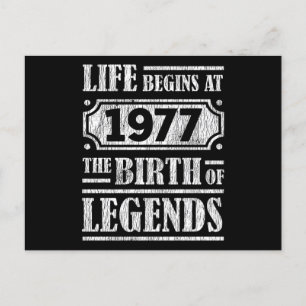48 Jahre alt 1977 Geburt der Legende 48. Geburtsta Postkarte