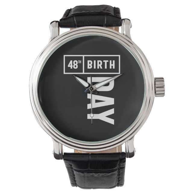 48 Jahre alt - 48. Geburtstag Funny Gift Armbanduhr (Vorderseite)