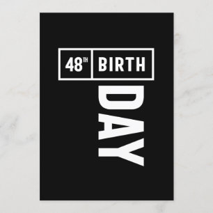 48 Jahre alt - 48. Geburtstag Lustiges Geschenk Einladung