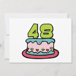 48 Jahre alt Geburtstagskuchen Karte