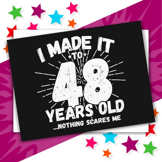 48 Jahre alt Sarcastic Meme Funny 48. Geburtstag Postkarte