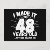 48 Jahre alt Sarcastic Meme Funny 48. Geburtstag Postkarte (Vorderseite)