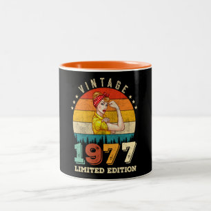 48 Jahre alte Bday 1977 Vintage 48. Geburtstag Fra Zweifarbige Tasse