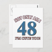 48 Jahre Alte Geburtstagsdesigns Postkarte (Vorne/Hinten)