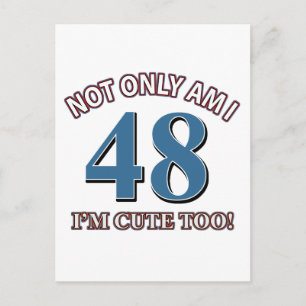 48 Jahre Alte Geburtstagsdesigns Postkarte